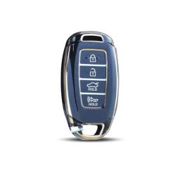 Flymaster Thermoplastic Polyurethane Black TPU Car Key Cover, BLACK-TPURKE-15-33