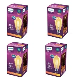 Philips Filament 8W E27 2700K Warm White LED Bulb for Home Decoration (Pack of 4)-image-29