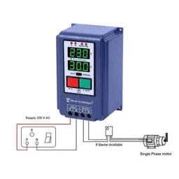 Mivan Technologies DS-HD 40A Blue Single Phase Motor Starter with High &a; Low Voltage, Overload &a; Dry Run Protection Cyclic Timer image 3