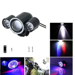 AllExtreme EXU12FLB1 U12 Red &a; Blue Police Flash LED Fog Light with High &a; Low Beam-30