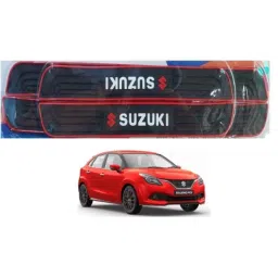SureStrive 4 Pcs PVC &a; Rubber Black Car Door Sill Plate Set for Maruti Suzuki Baleno RS All Model-image-96