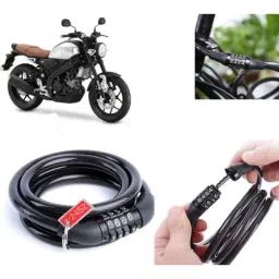 Auto Pearl PVC &a; Plastic Black Combination Cable Lock for XSR155-picture-14
