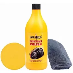 Kangaroo 1 Litre Car Dashboard Polish with Microfiber Cloth &a; Foam Applicators image 5