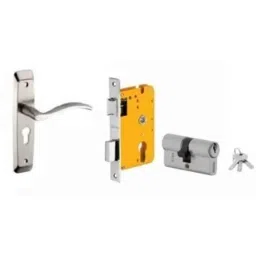 Dorset HL Series Serena 70mm Stainless Steel Door Handle Lock Set with Both Side Key Cylinder (Pack of 3)-picture-24