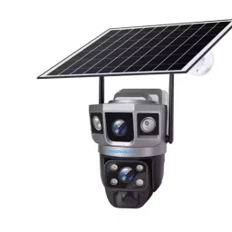 Cybernautt X7S-W 6MP Dual Lens UHD PT Solar Smart Wi-Fi Camera with Night Vision, Human/Motion Detect, 2 Way Audio, Notification &a; Support 128GB SD-15