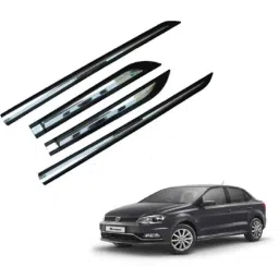 SureStrive 4 Pcs Black &a; Silver Side Door Car Beading Set for Volkswagen Ameo All Model-image-98