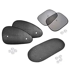 Auto Pearl 5 Pcs PVC &a; Mesh Black Window &a; Rear Sun Shade Set for Maruti Suzuki WagonR 2017-32