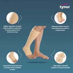 Tynor Compression Below Knee Stocking, Size: M image 3