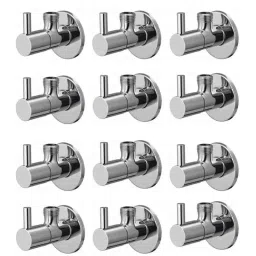 Spazio Stainless Steel Chrome Finish Turbo Angle Valve with Wall Flange (Pack of 12)-picture-37