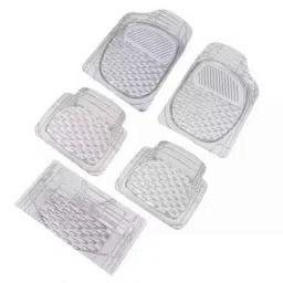 Oscar 5 Pcs White &a; Transparent Car Floor Mat Set for Toyota Corolla-picture-46
