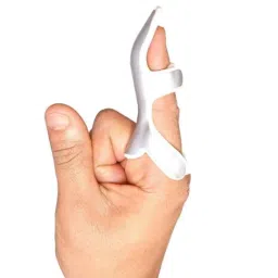 Besafe Forever Aluminium Silver Frog Finger Cot Splint Support for Fractured &a; Injured Finger, GAFR01, Size: M-picture-0