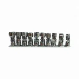 Westward 10Pcs 10-19mm Chrome Socket Set, 1EZR9-picture-19