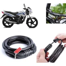 Auto Pearl PVC &a; Plastic Black Combination Cable Lock for Sport KS BS6-44