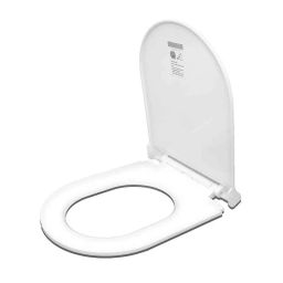 Elegant Casa A-18 45x35.5cm Polypropylene Sleek Design Soft-Closing White Commode Seat Cover-image-68