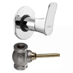 Cera Perla Quarter Turn Single Lever Wall Mount Stop Cock, F1012351 + F4050503 (Pack of 2)-image-65
