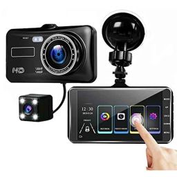 AUSHA 4 inch 1080p Front &a; Rear View DVR Touch Car Dash Camera with HD Night Vision-31