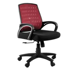 Furniturstation Leatherette Brown Ergonomic Mesh Low Back Office Chair, SB_MESH -01_ 2 IN1 BKMR-picture-21