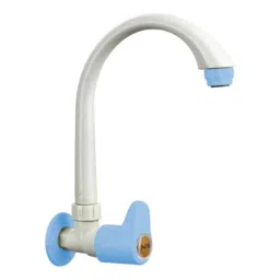 Ruhe Indigo Oval PTMT Ivory &a; Blue Sink Tap with Swivel Spout, 15-0812-picture-15