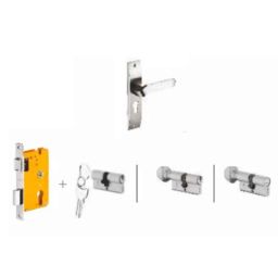 Dorset Hale HL HALE 190mm Zinc SC Finish Lock Set with Both 60mm Side Key Cylinder-picture-15