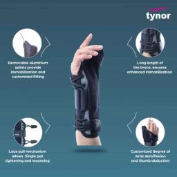 Tynor Wrist Splint with Thumb, Size: M image 3