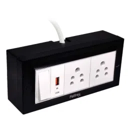 Palfrey 5A 2 Socket Black Polycarbonate Electric Extension Board with USB Socket, Master Switch &a; 15m Wire, BL 6510 USB-picture-12