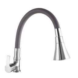 10X Brass Wall Mount Chrome Plated Grey Sink Tap, SN-190091-45