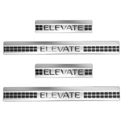 SureStrive 4 Pcs Stainless Steel Silver Footstep Sill Plate Set without LED for Honda Elevate All Model-image-4