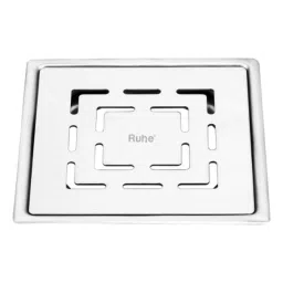 Ruhe Sapphire 5x5 inch Stainless Steel 304 Matt Finish Square Flat Cut Floor Drain, 16-0511-07-picture-19