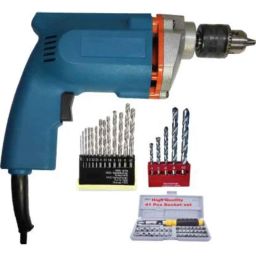 Imported 10mm 300W Blue Electric Drill Machine with 41Pcs Screwdriver Power &a; Hand Tool Kit-67