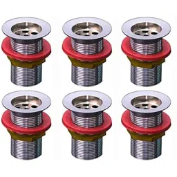 Spazio 32mm Stainless Steel Chrome Finish Full Thread Waste Coupling (Pack of 6)-picture-20
