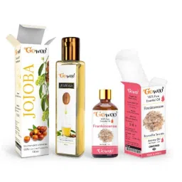 GoWoo 2 Pcs 10ml Natural Frankincense Serrata Aroma Oil &a; 100ml Jojoba Carrier Oil Set, GWOC579-P21+P175-picture-0