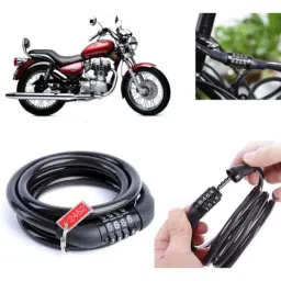 Auto Pearl PVC &a; Plastic Black Combination Cable Lock for Twin spark-picture-32