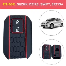 AllExtreme EXKC05 2 Buttons Silicone Shell Case Body Car Remote Black Key Cover-15