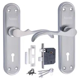 ATOM 7 inch Brass &a; Iron Chrome Plated Matt Finish Mortise Door Lock Set, MH-MERCURY-KY-CPMATT-image-97