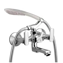 Mysis M-SD-19 Speed Brass Chrome Finish Wall Mixer with Hand Shower-image-38