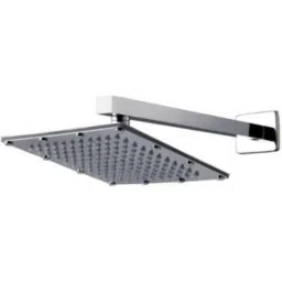 Gold Bell Sandwich 4x4 inch Steel Silver Chrome Square Overhead Shower with 9 inch Arm-image-49