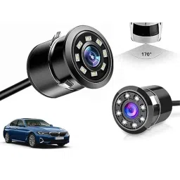 Auto Pearl 8 LED Black Waterproof &a; Shockproof HD Night Vision Car Reverse Parking Camera for BMW BMW 520D-picture-48