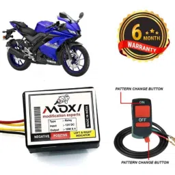 Auto Pearl 12V Black Front &a; Rear Flasher Indicator Light with Switch for YZF R15-picture-18