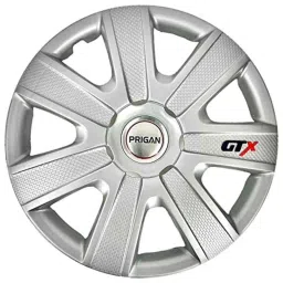 Prigan 4 Pcs 14 inch Polypropylene Silver Wheel Cover Set for Mahindra KUV100, Gtx-Silver-14-Kuv100-picture-31