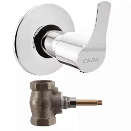 Cera Vivana Quarter Turn Wall Mount Flush Cock, F2014751 + F4060101 (Pack of 2)-12