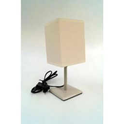 Tucasa Metal Table Lamp with Off White Cotton Shade, P1-F-1-98