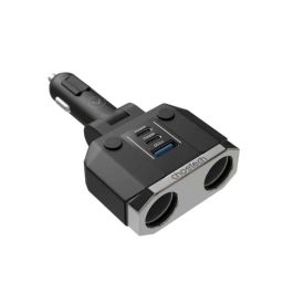 Choetech by JCBL TC0020 200W 12V ABS &a; Aluminium Alloy Black Car Charger Splitter for All iOS &a; Smartphones Devices, CH_CE_001-32