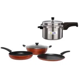 Patsung 5 Pcs Aluminium &a; PTFE Non Stick Induction Bottom Cookware Set (Pack of 3)-34
