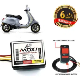 Auto Pearl 12V Black Front &a; Rear Flasher Indicator Light with Switch for Elettrica BS6-picture-15