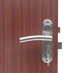 Homexpert MG1101 Stainless Steel Satin Finish Round Plate Heavy Mortise Door Lock Set-image-30
