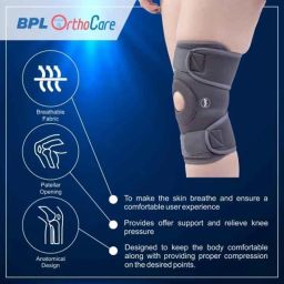 BPL Adjustable Nylon Grey Knee Wrap for Posture Correction, Size: M, BPL-05M image 2