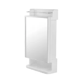 IRIS Plastic White Bathroom Cabinet Shelves with Mirror-image-43