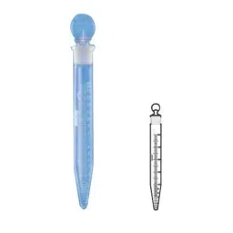 Borosil 50ml Conical Bottom Graduated Centrifuge Tube with I/C Glass Stopper, 8084012-6