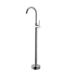 Aquieen Fluid Brass Chrome Finish Silver Floor Mounted Hot &a; Cold Basin Tap-image-48