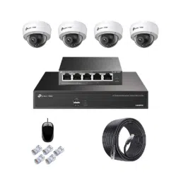 TP-Link VIGI C240I 4MP Indoor Network IP Combo Kit with 4 Channel NVR, 4 Cameras, 5 Port POE Switch, D-LINK 100M LAN Cable &a; Connectors-picture-3